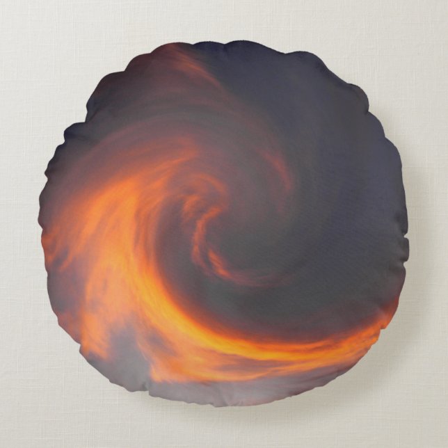 Swirling wave...... round cushion (Front)