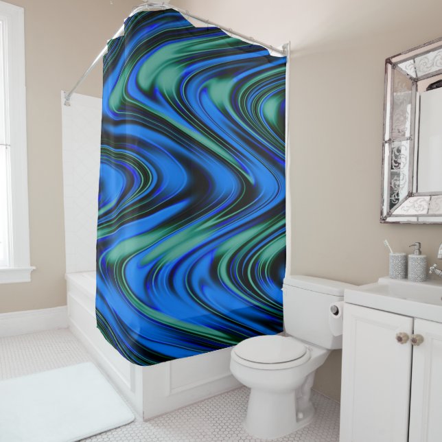 Swirling waves..... shower curtain (In Situ)