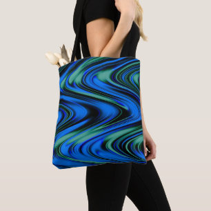 Swirling waves... tote bag