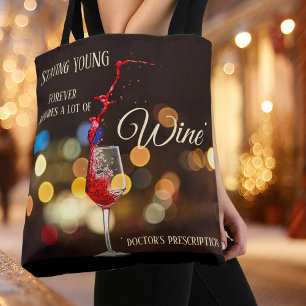 Swirling Wine Light Sparkles Tote Bag
