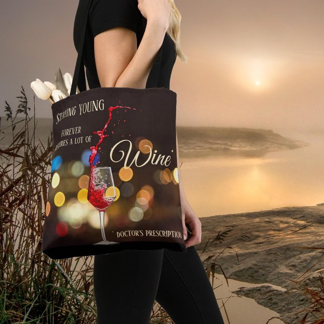 Swirling Wine Light Sparkles Tote Bag (Creator Uploaded)