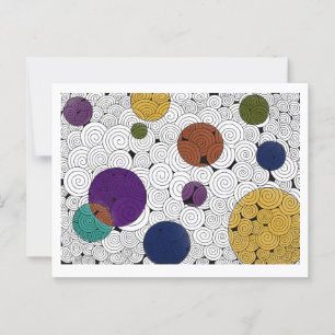 Swirls and Circles postcard