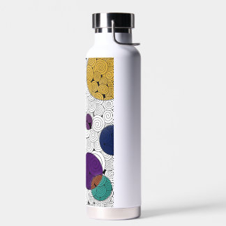 Swirls and Circles Water Bottle