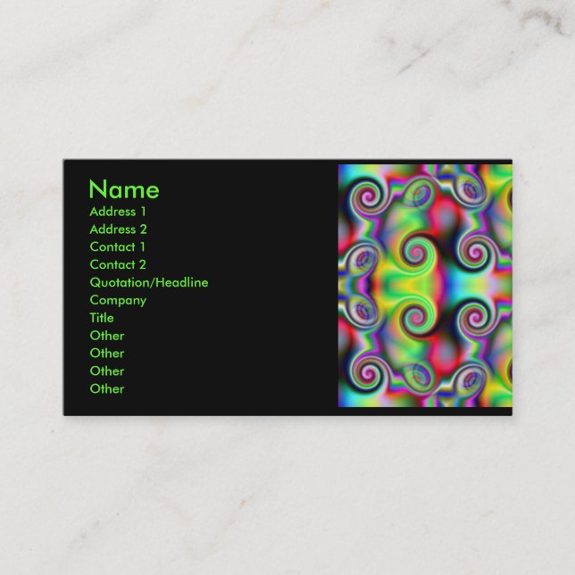 Swirls Business Card (Front)