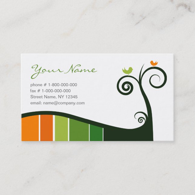 Swirls Business Card (Front)