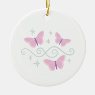 Swirls & Butterflies Ceramic Tree Decoration