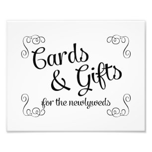 Swirls Cards and Gifts Wedding Sign Photo Print