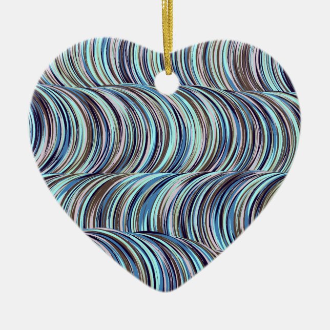 Swirls Ceramic Tree Decoration (Front)