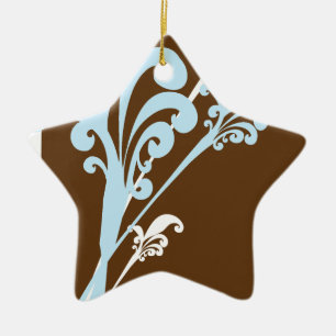 Swirls Ceramic Tree Decoration