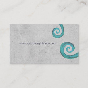 Swirls & Charcoal Elegant Dark Vintage Business Card