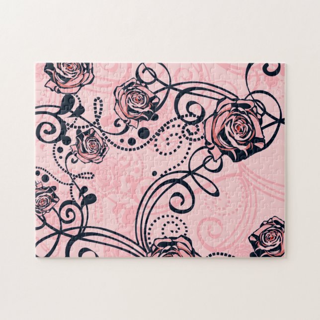 Swirls & Flowers Jigsaw Puzzle (Horizontal)