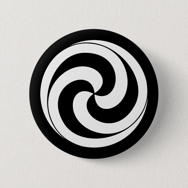 Swirls in shape of ball 6 cm round badge (Front)