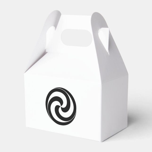 Swirls in shape of ball favour box (Back Side)
