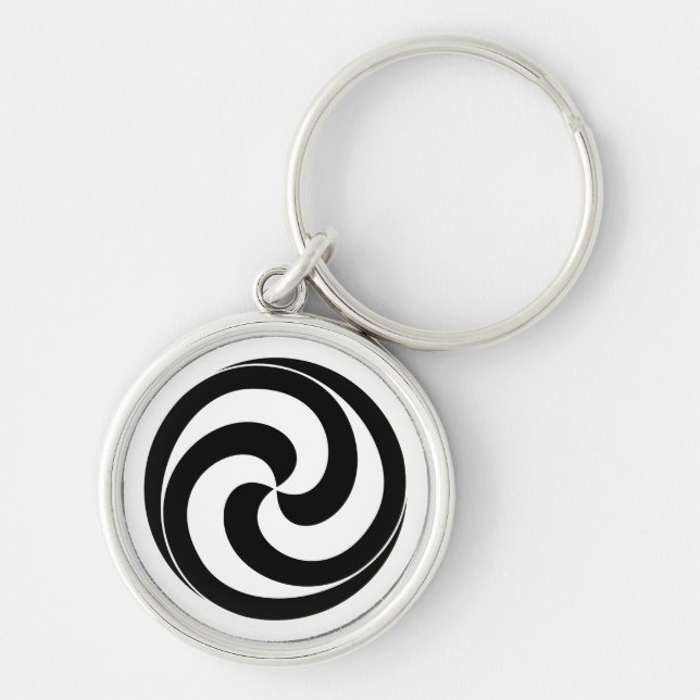 Swirls in shape of ball key ring (Front)