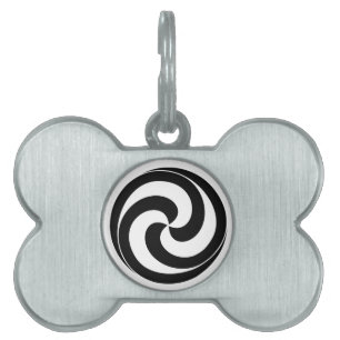 Swirls in shape of ball pet ID tag