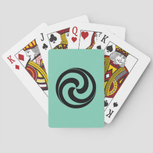 Swirls in shape of ball playing cards