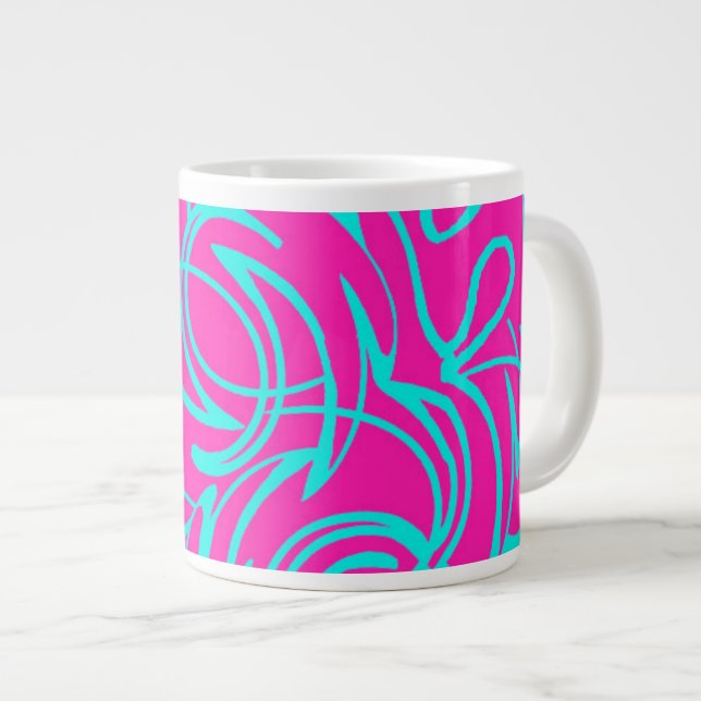 Swirls Large Coffee Mug (Front Right)