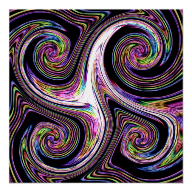 Swirls Lightning Zoom Poster (Front)