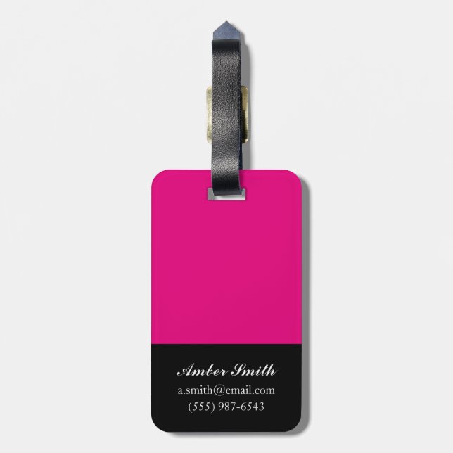 Swirls Luggage Tag (Back Vertical)