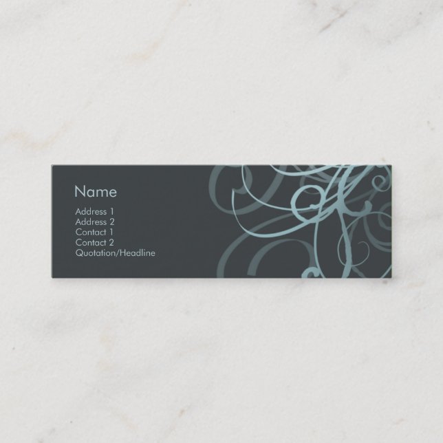 Swirls No. 0007 Mini Business Card (Front)