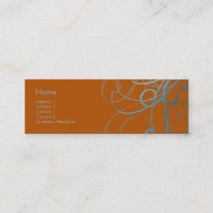 Swirls No. 0011 Mini Business Card