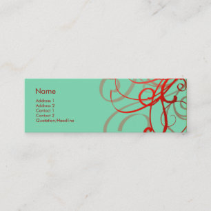 Swirls No. 0024 Mini Business Card