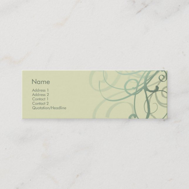 Swirls No. 0026 Mini Business Card (Front)