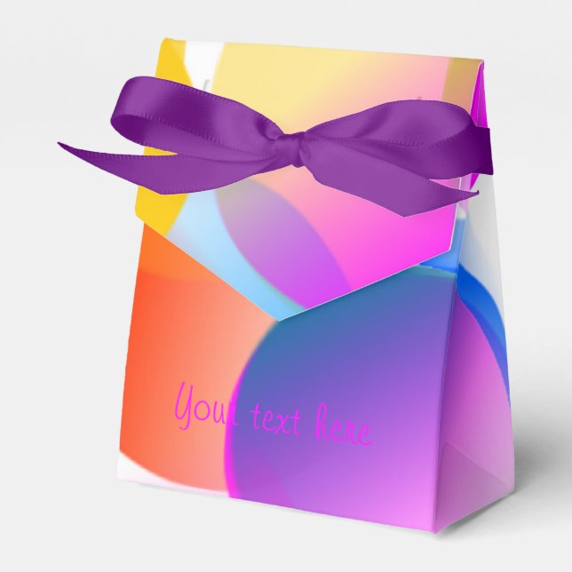Swirls of Color Favor Box - customize (Front Side)
