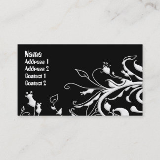Swirls of Nature in Black & White Business Card