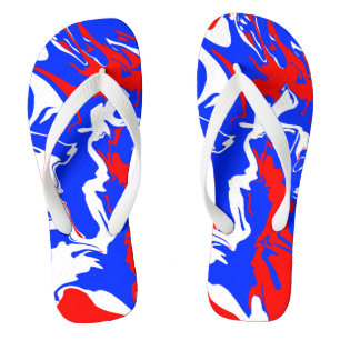 Swirls of Red, White and Blue Jandals