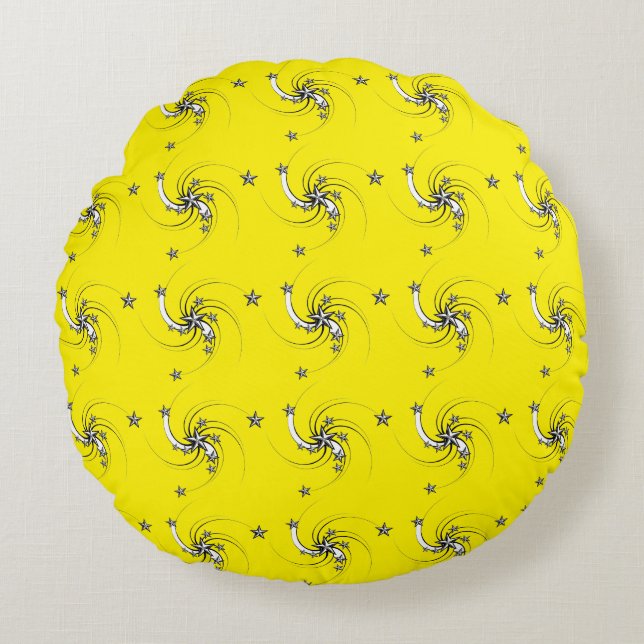 Swirls of Stars - Round Cushion (Front)