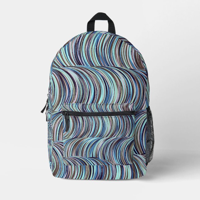 Swirls Printed Backpack (Front)