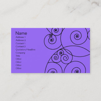 Swirls - Purple Business Card