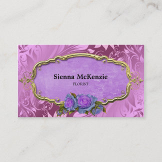 Swirls Roses Business Card