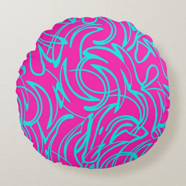 Swirls Round Cushion (Front)