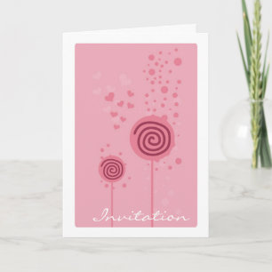Swirls Series - Pink Invitation