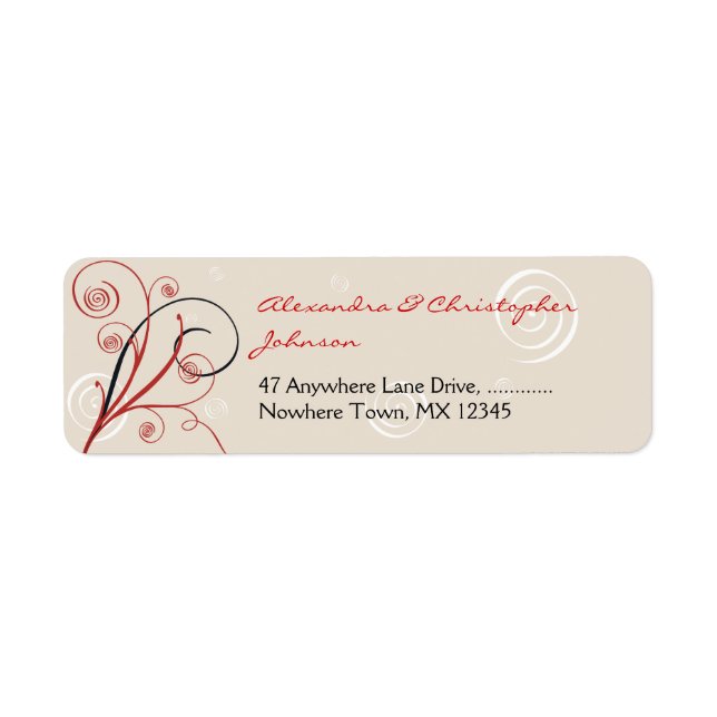 Swirls & Spirals Elegant Wedding (Front)