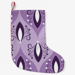 Swirls Vintage Geometric Seamless Art Small Christmas Stocking