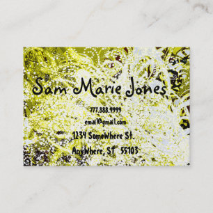 Swirls Yellow and Green Grunged Business Card