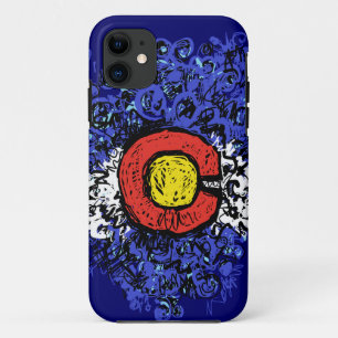 Swirly Abstract Colorado Flag Case-Mate iPhone Case