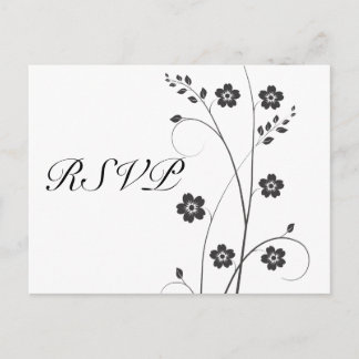 Swirly Blooms RSVP postcard
