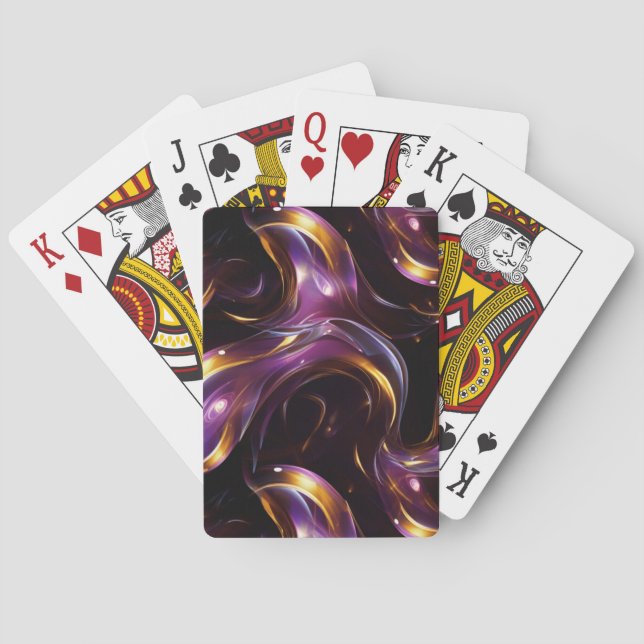 Swirly Blown Glass Playing Cards (Back)
