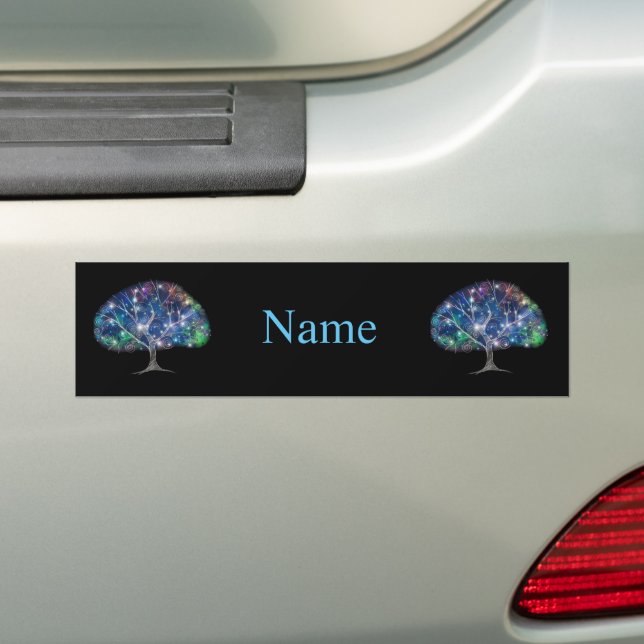 Swirly branch Tree Thunder_Cove   Bumper Sticker (On Car)