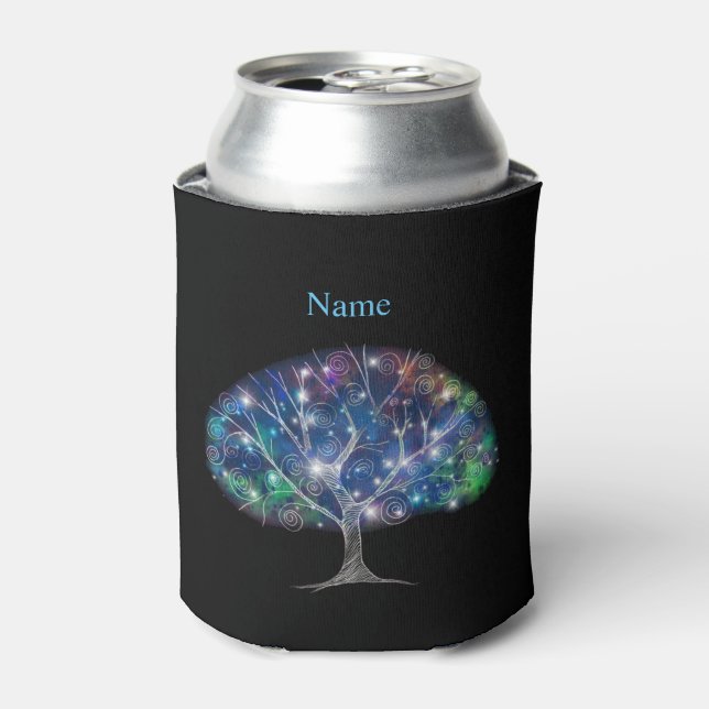 Swirly branch Tree Thunder_Cove  Can Cooler (Can Front)