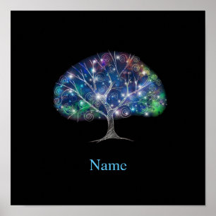 Swirly branch Tree Thunder_Cove Poster