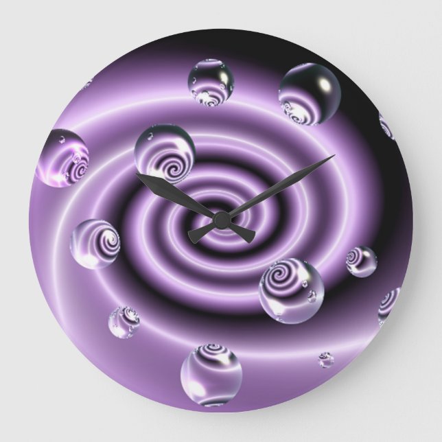 Swirly Bubbles Wall Clock (Front)