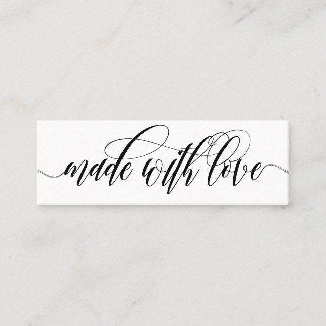 Swirly Calligraphy Made With Love - Product Insert (Front)
