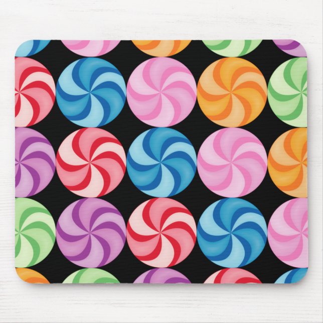 Swirly Candies Mousepad (Front)