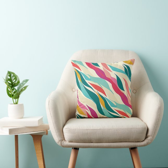 Swirly Colourful Vibrant Flow Cushion (Chair)