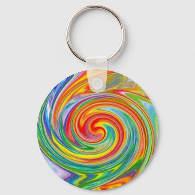 Swirly Colours Keychain (Front)